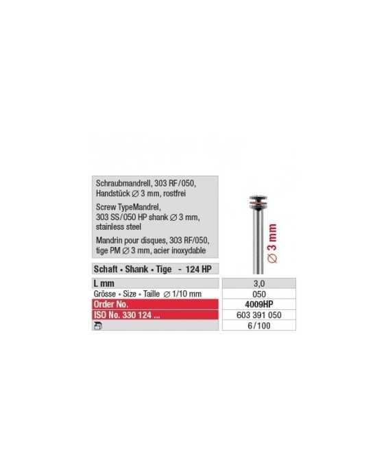 Mandrin pour disques 303 RF/050 4009HP