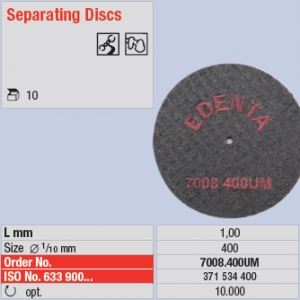 7008-220UM 10x separating disc - reinforced fiber