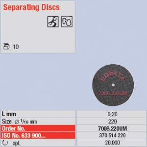 7006-220UM 10x disque à séparer - fibré renforcé