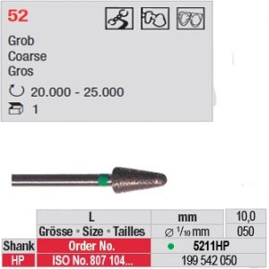 Coarse sintered diamond instrument