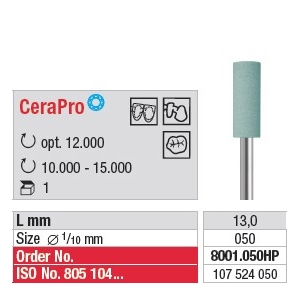 Fraise céramique CeraPro Cylindrique 8001.050HP