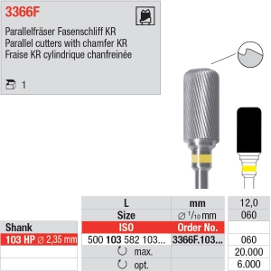 Fraise cylindrique à extrémité arrondie